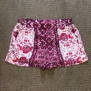 Pink Floral Shorts